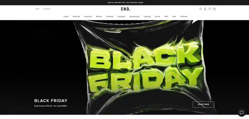 엔드클로딩: 글로벌 스트릿웨어 & 프리미엄 패션 플랫폼 엔드클로딩: 글로벌 스트릿웨어 & 프리미엄 패션 플랫폼