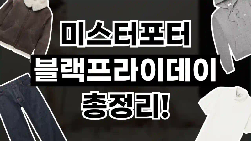 미스터포터 블랙프라이데이 50% 할인 미스터포터 블랙프라이데이 50% 할인