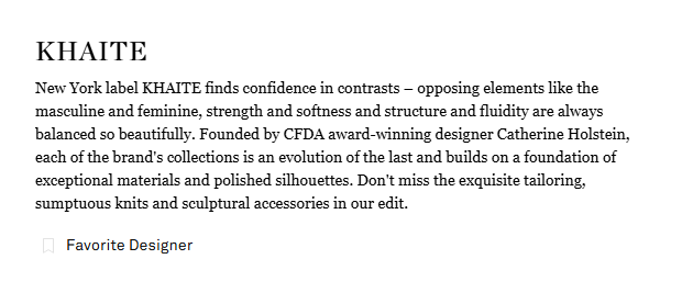 네타포르테 케이트(Khaite)