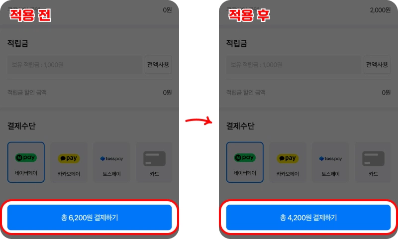 할인쿠폰 사용방법